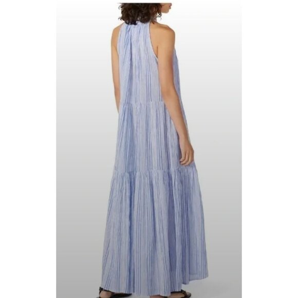Apiece Apart Nissi Tiers Maxi Dress Blue - Size 2 - Picture 2 of 9